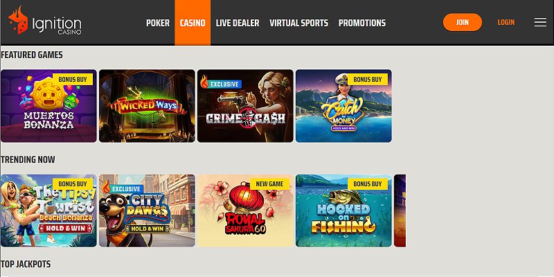 Ignition online casino for Florida players
