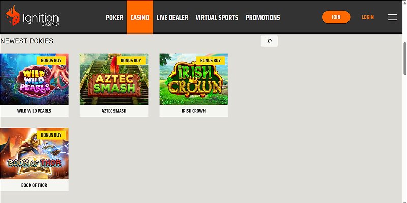 Ignition online casino games