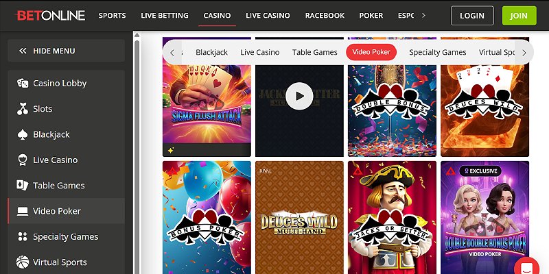 BetOnline casino and sportsbook