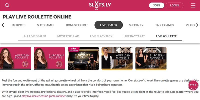 Slots.lv online casino