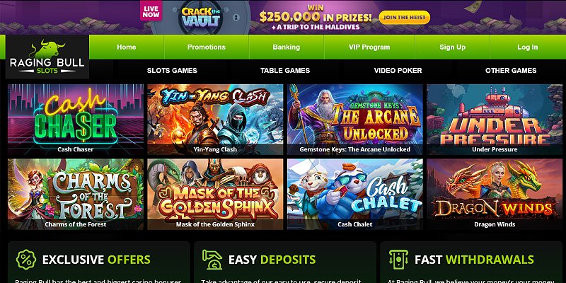 Raging Bull Slots online casino games
