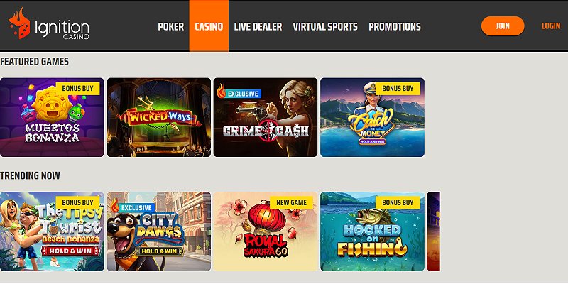Ignition online casino games