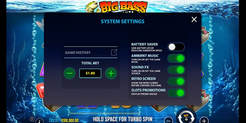 Big Bass Bonanza Design, Theme & Sound