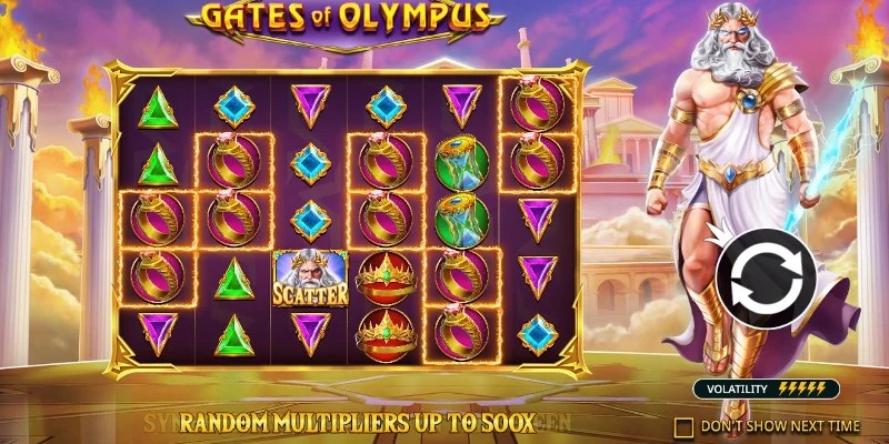 Opening page of Gates of Olympus