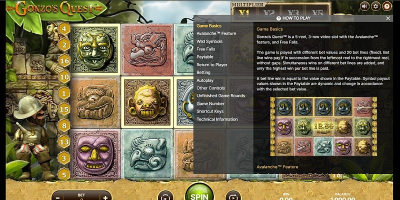 How to play Gonzo's Quest slot game